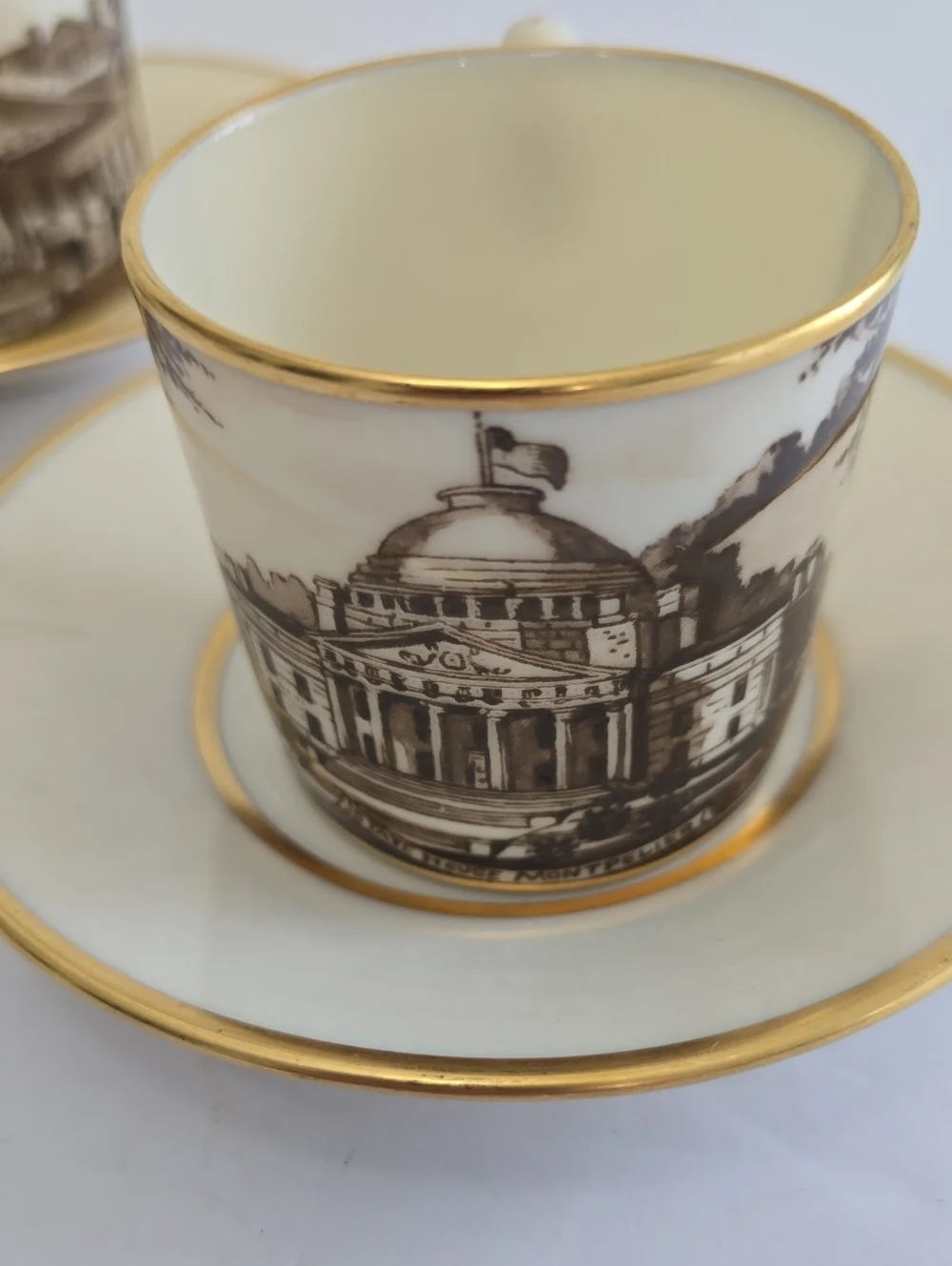Lenox Historical China Set Of 4 Minga Pope Patchin Cups Saucers